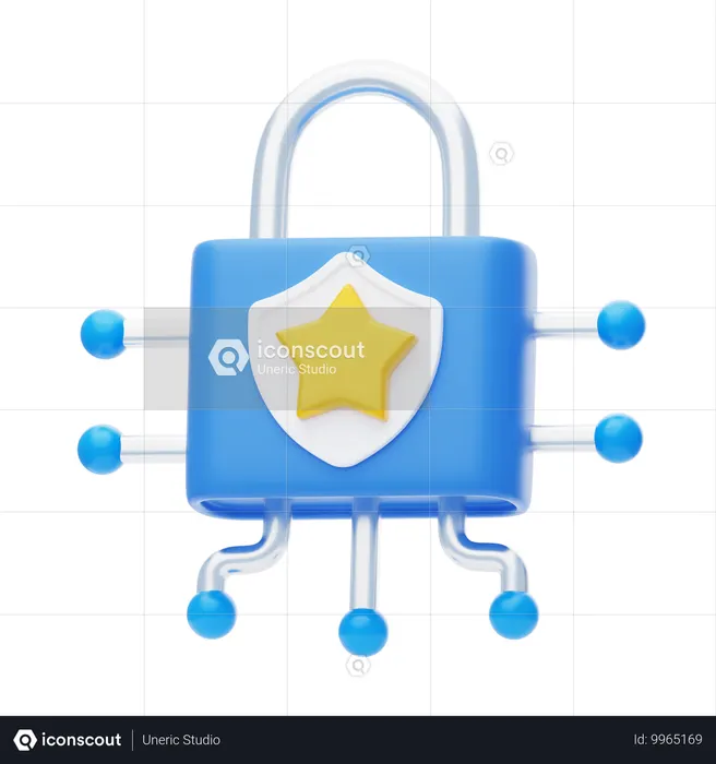 Cryptographic Security  3D Icon