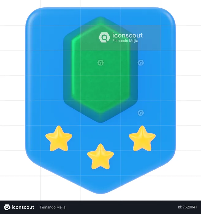 Crystal Badge  3D Icon