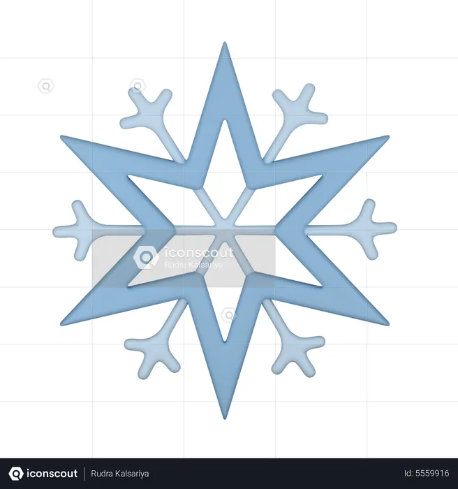 Crystal Snowflake  3D Icon