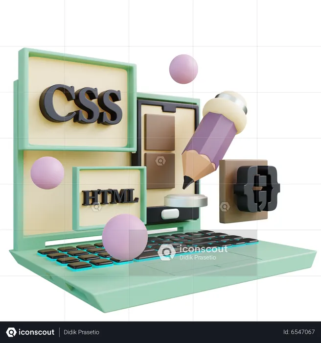 Css And Html Coding  3D Icon