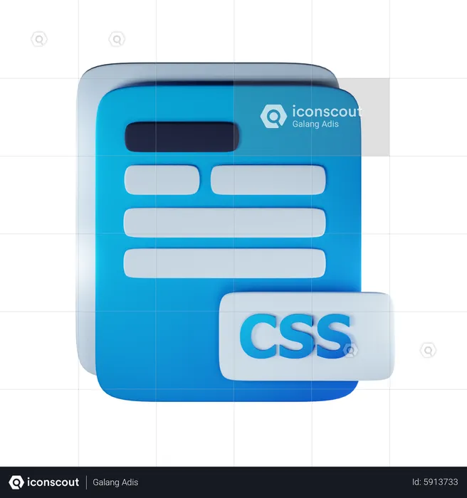 Css file extension  3D Icon
