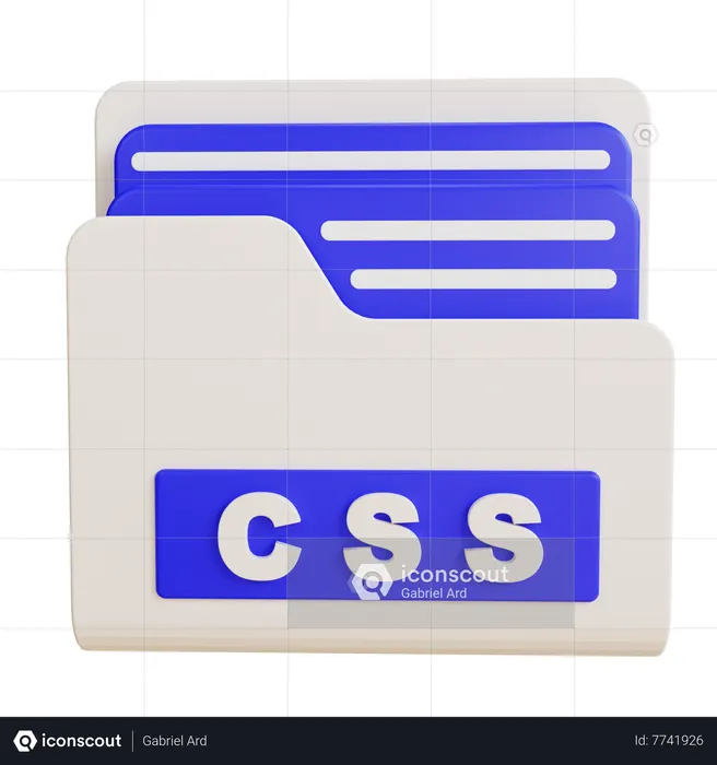 CSS Folder 3D Icon download in PNG, OBJ or Blend format