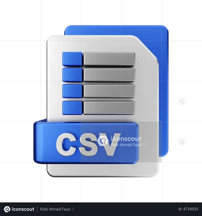 CSV-Datei  3D Illustration