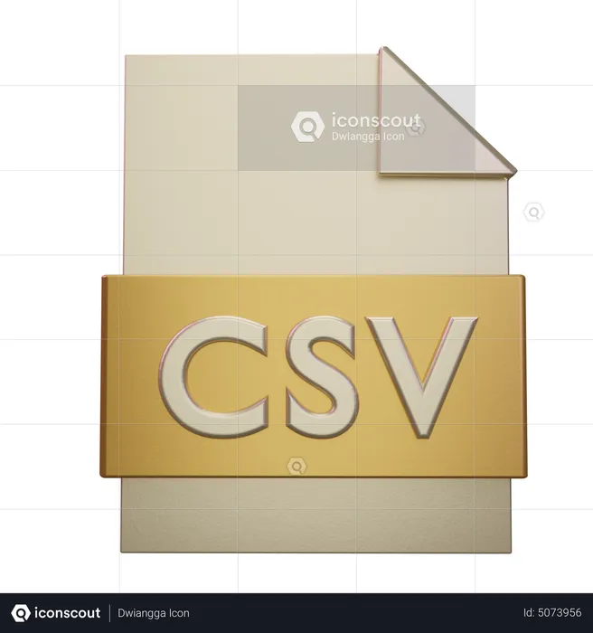 CSV-Datei  3D Icon