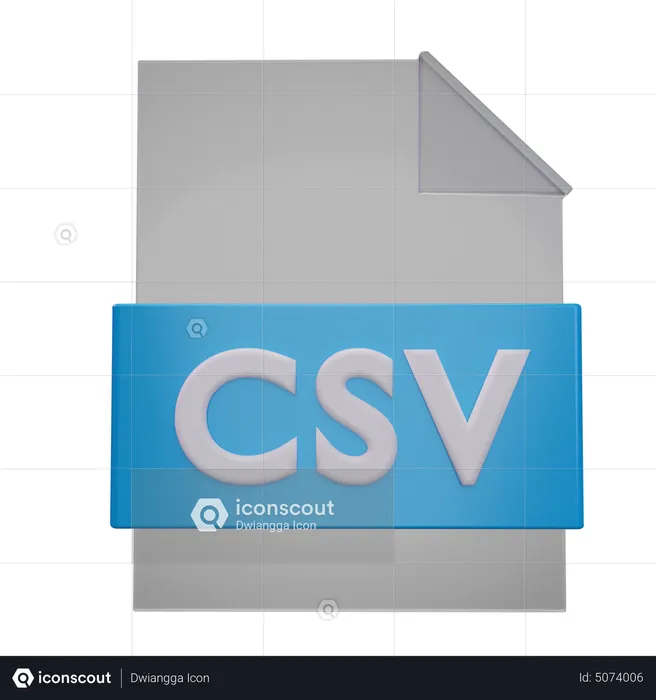 CSV-Datei  3D Icon