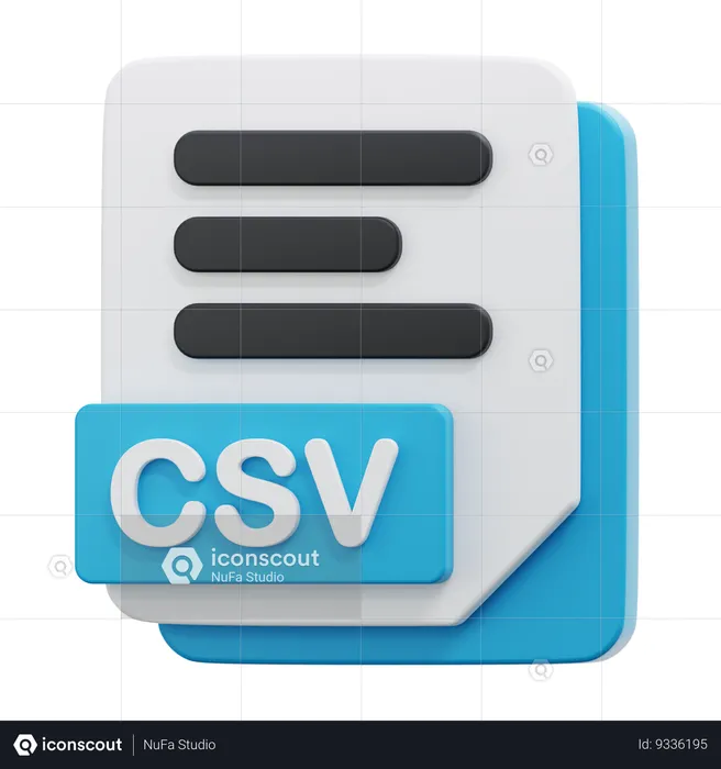 CSV FILE  3D Icon