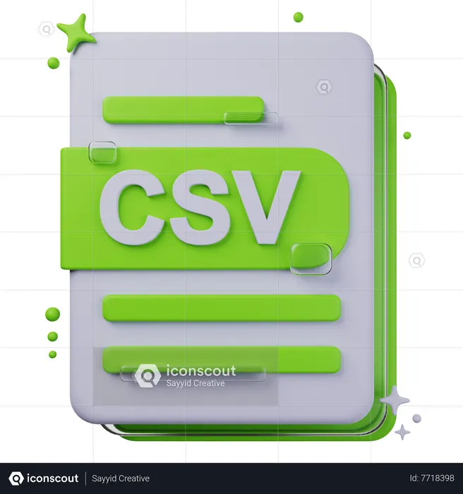 CSV File  3D Icon