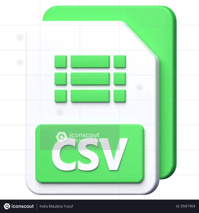 CSV File  3D Icon