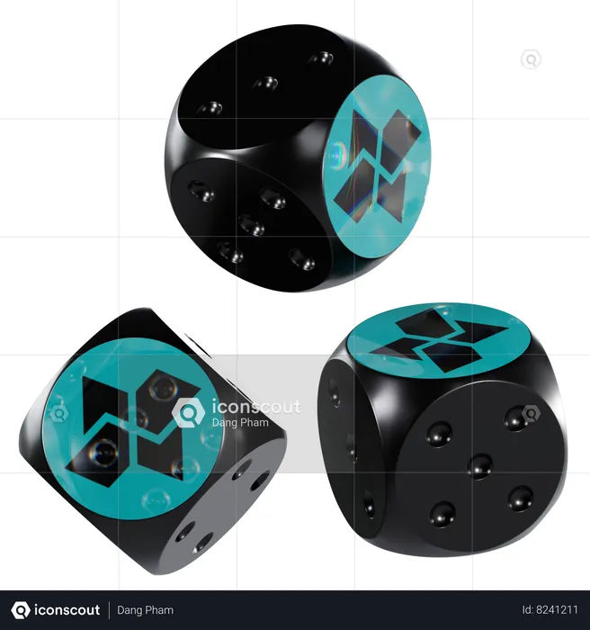 Ctsi Glass Dice Crypto  3D Icon