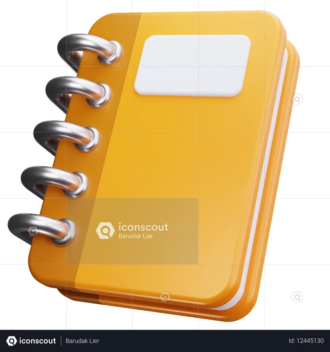 Libreta de espiral  3D Icon