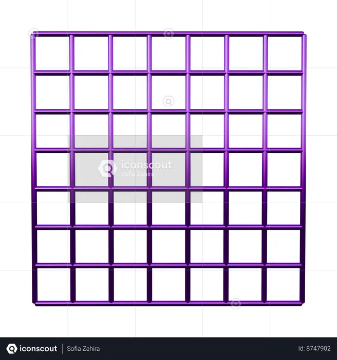 Forma abstracta de cuadrícula  3D Icon