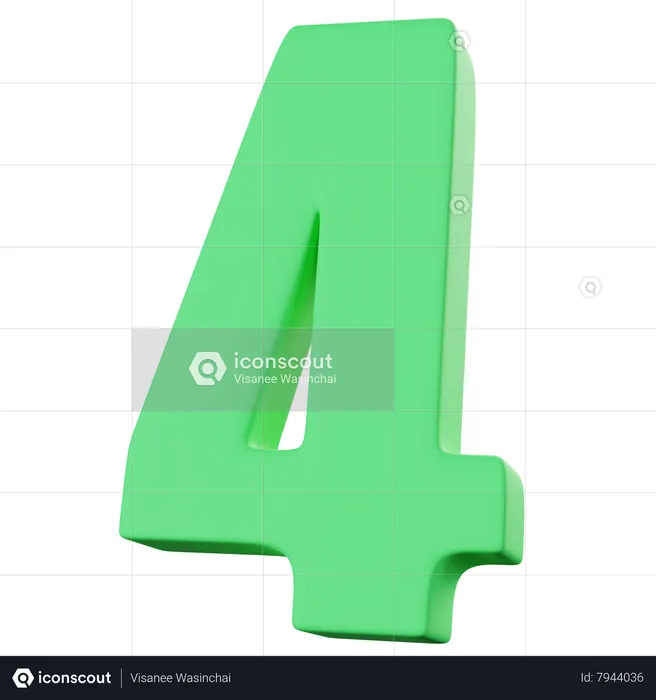 Cuatro  3D Icon