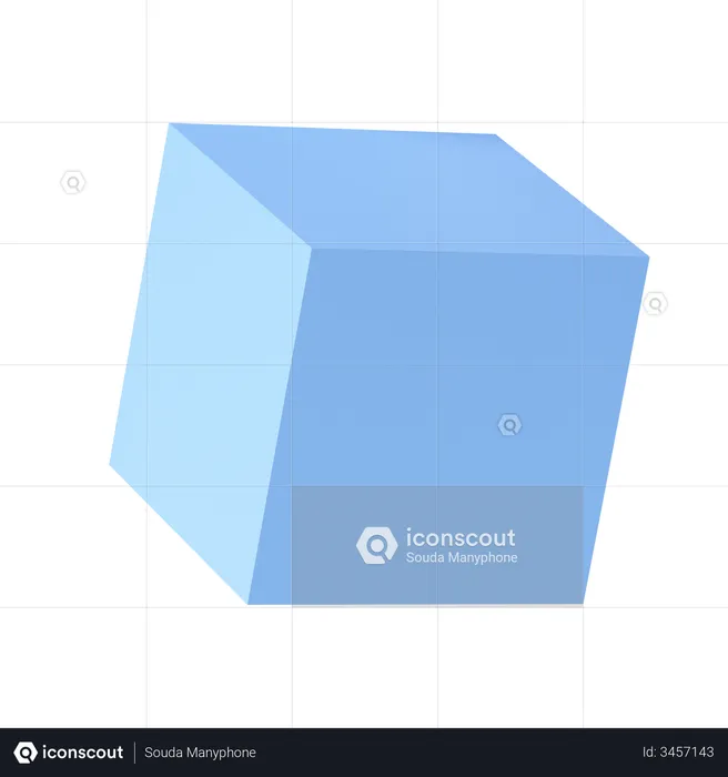 Cube Shape  3D Illustration