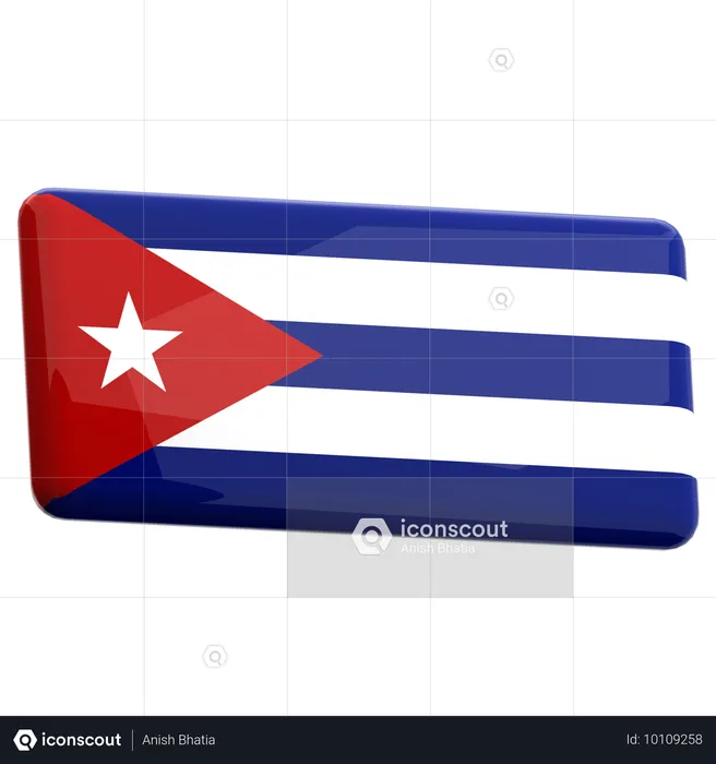 Cuba Flag 3D Icon