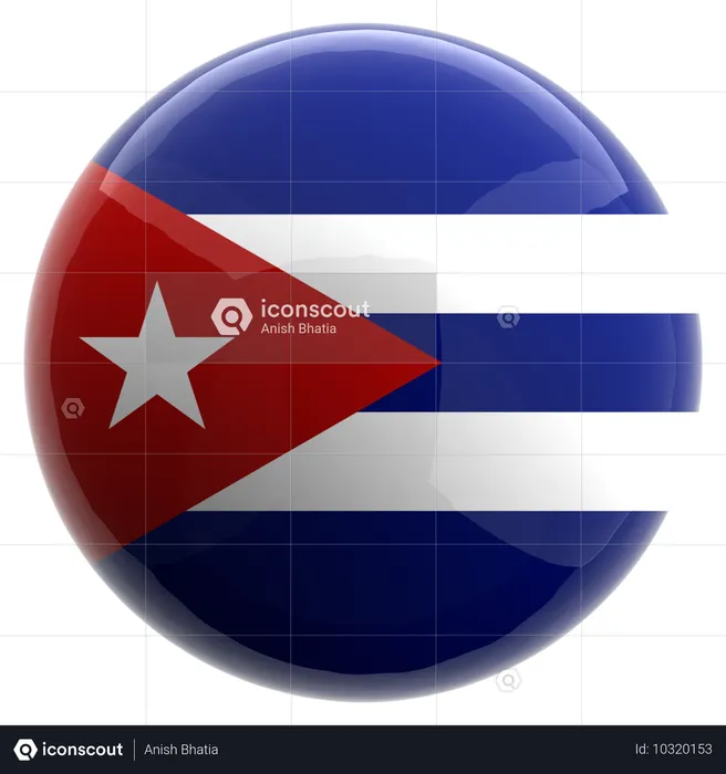 Cuba Flag 3D Icon