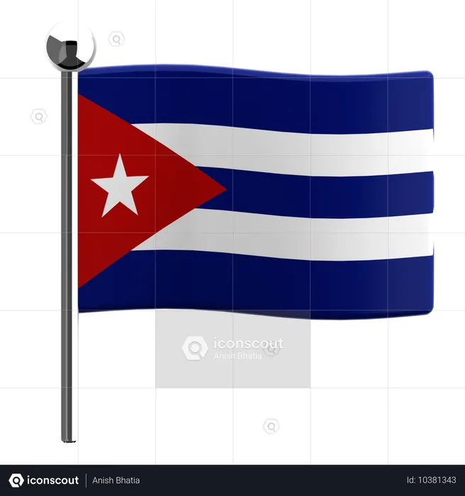 Cuba Flag 3D Icon