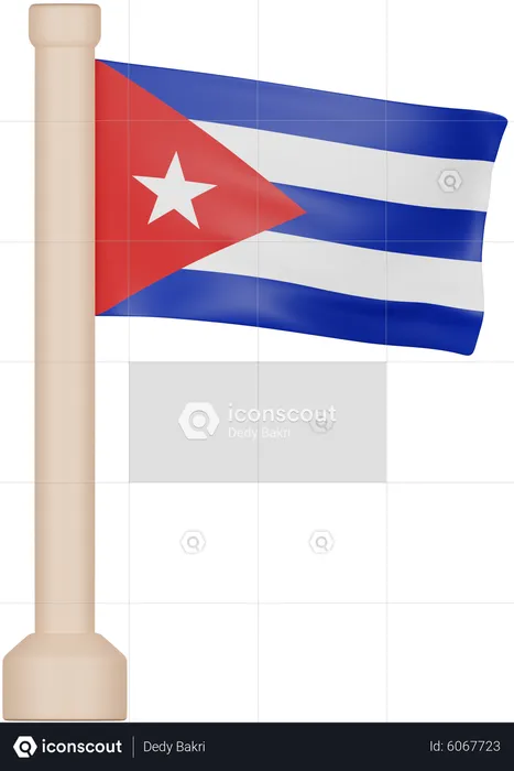 Cuba Flag Flag 3D Icon