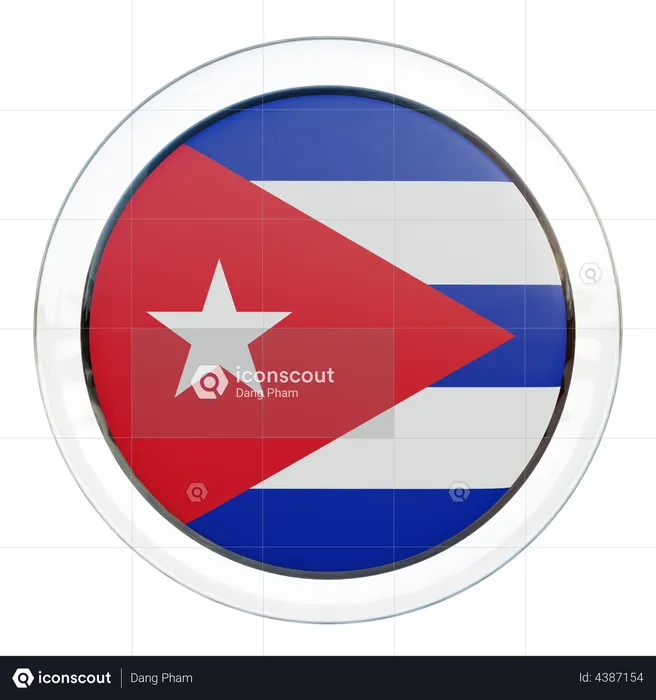 Cuba Flag Glass Flag 3D Flag