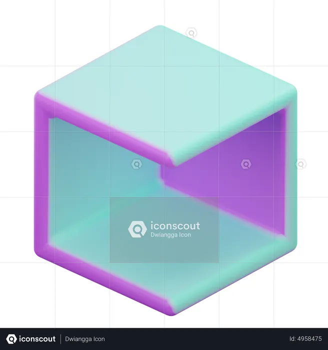 Cube géométrique 3d  3D Icon