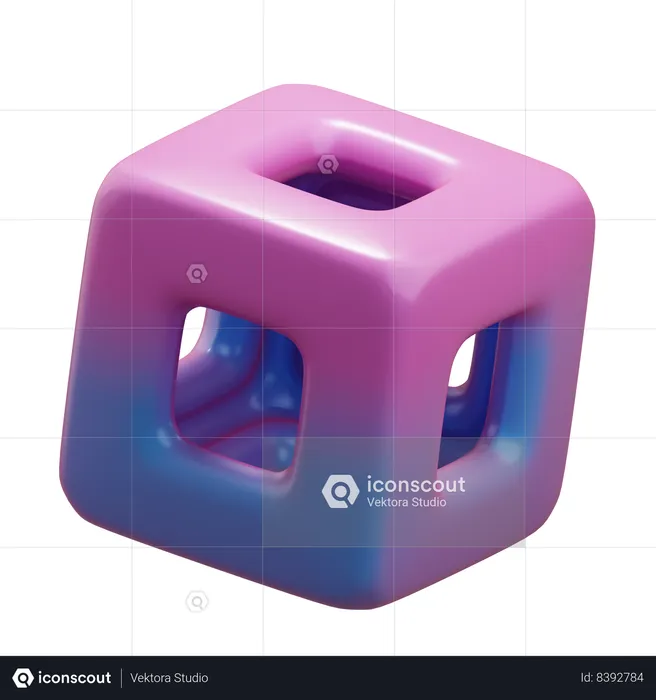 Cube Abstact  3D Icon