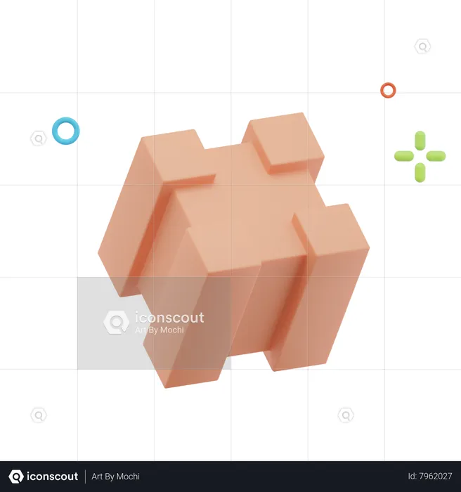 Cube Abstract Object  3D Icon