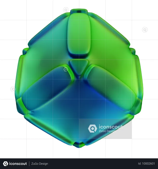 立方体の抽象的な形  3D Icon