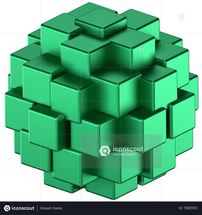 Cube Abstract Shape  3D Icon