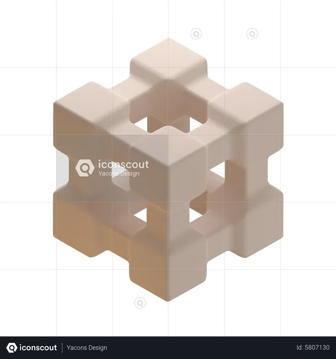 Cube Abstract Shape  3D Icon