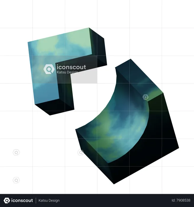 Cube Abstract Shape  3D Icon