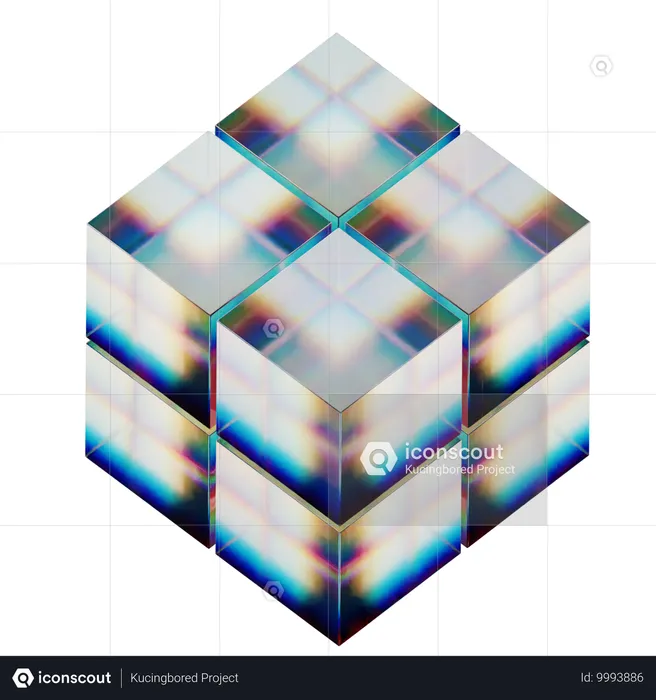 Cube Abstract Shape  3D Icon