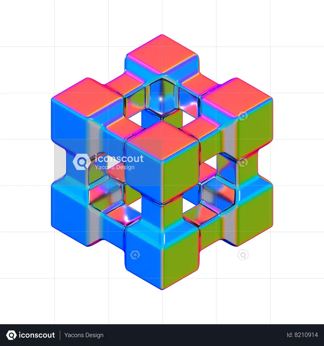 Cube Abstract Shape  3D Icon