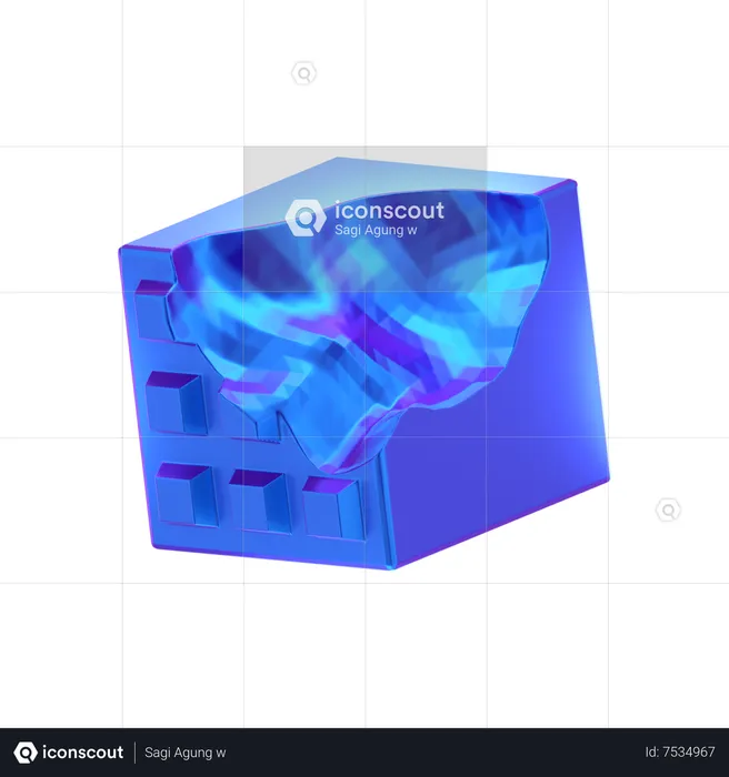 Cube Abstract Shape  3D Icon