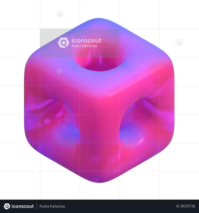 Cube Abstract Shape  3D Icon