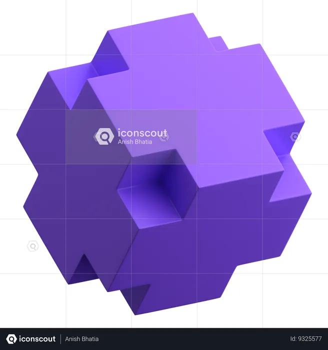 Cube Abstract Shapes  3D Icon