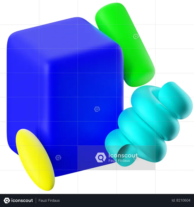 Cube Abstract Shapes  3D Icon