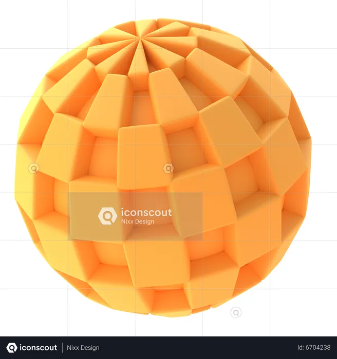 Cube Ball Shape  3D Icon