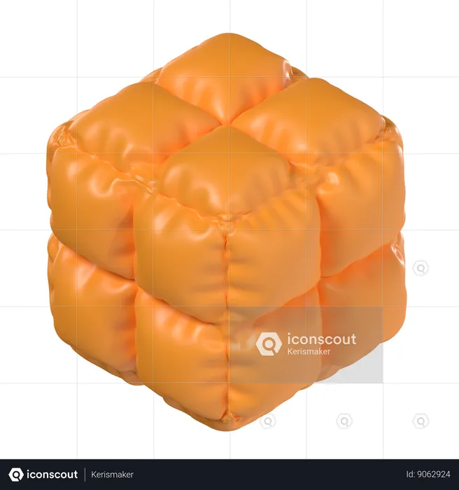 Cube Balloon  3D Icon