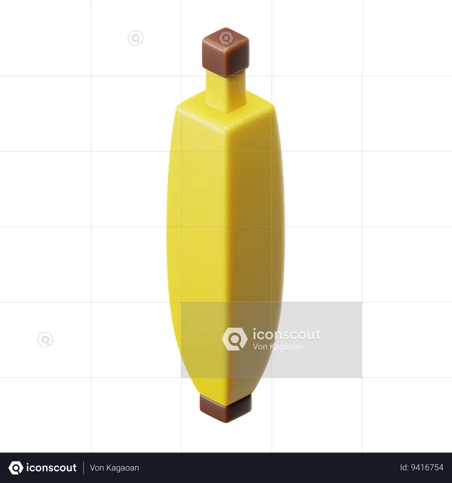 Cube Banana  3D Icon