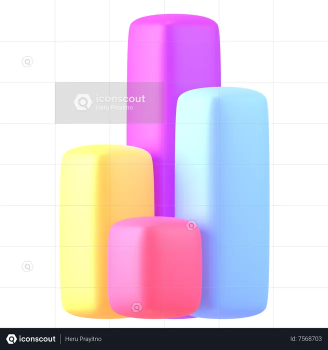 Cube Chart  3D Icon