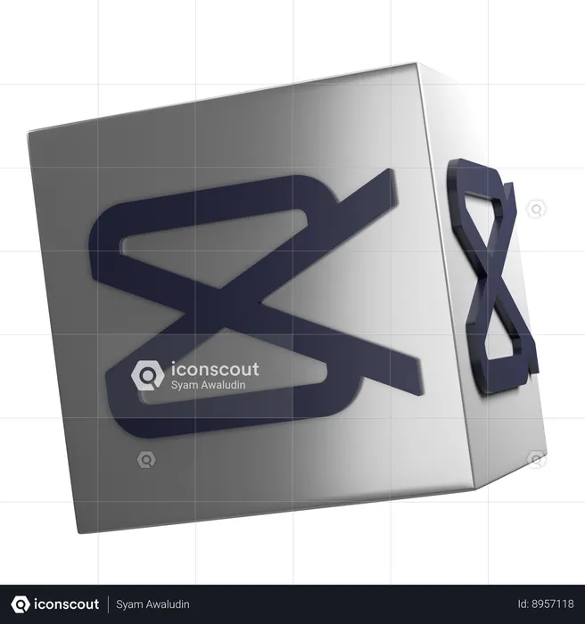 Cube coupé en capuchon  3D Icon