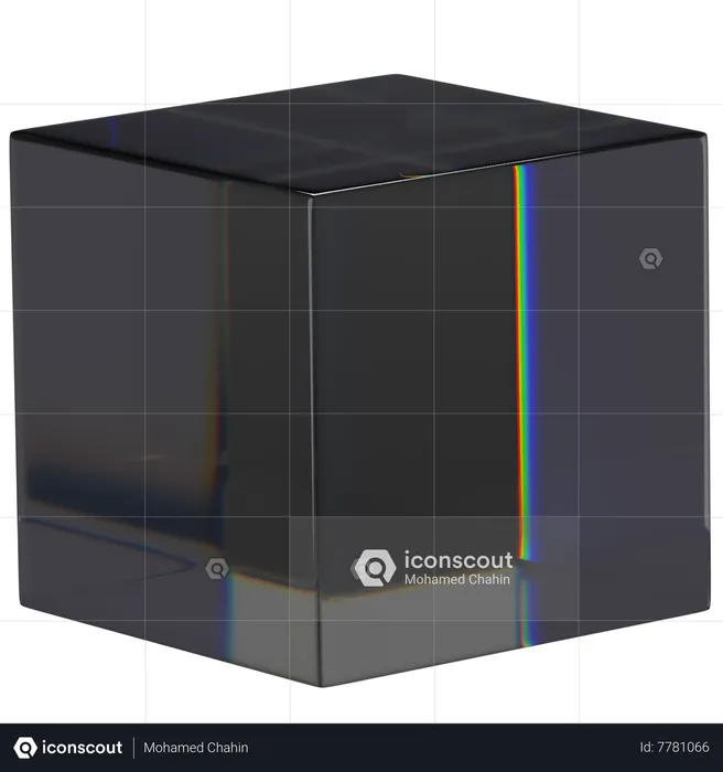 Cube Dark  3D Icon