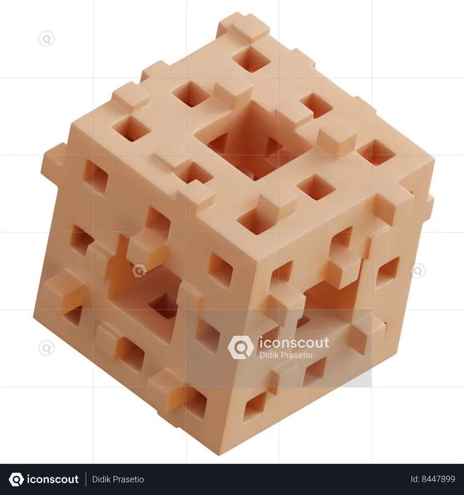 Éponge cubique  3D Icon