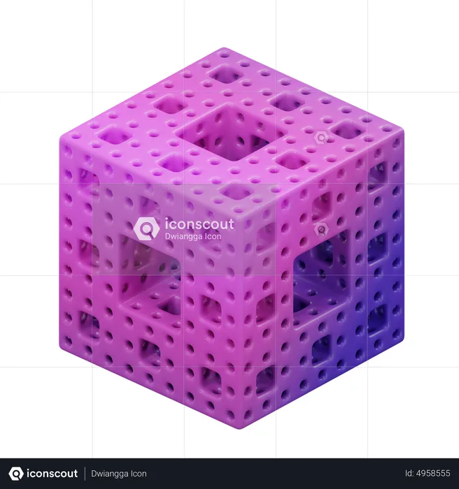 Éponge cubique  3D Icon