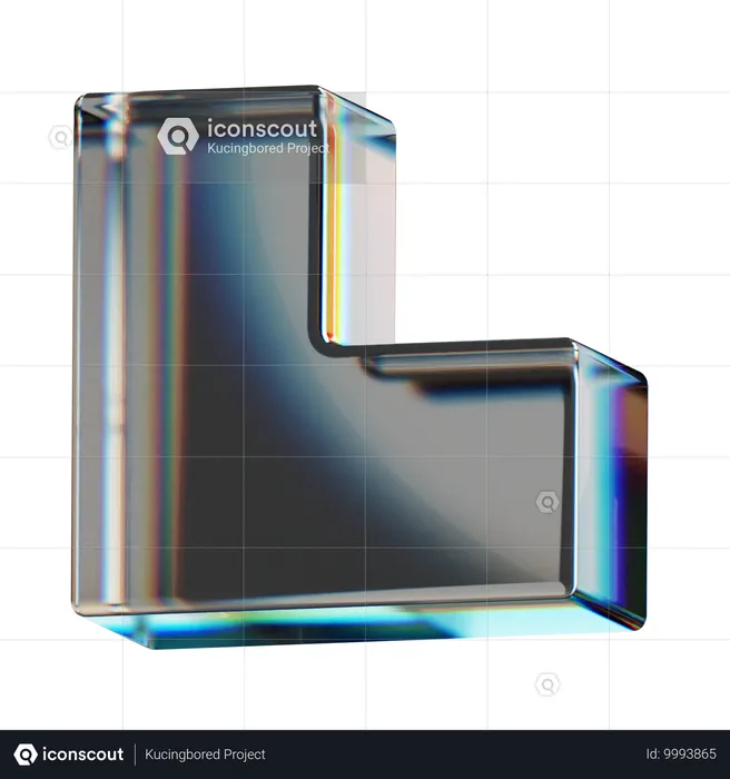 Forme abstraite de cube  3D Icon