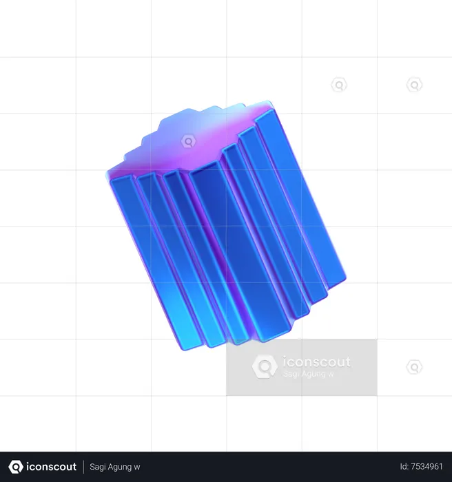 Forme abstraite de cube  3D Icon