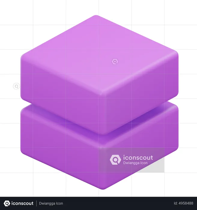 Cube Géométrique  3D Icon