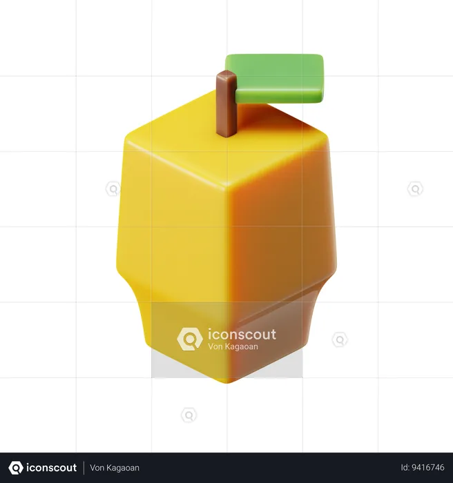 Cube Mango  3D Icon