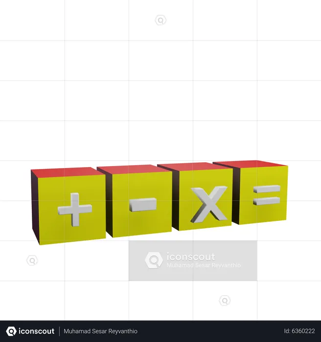 Cube mathematics  3D Icon