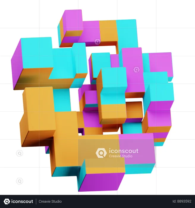 Cube Maze  3D Icon