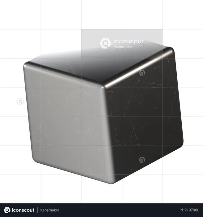 Cube Metal  3D Icon